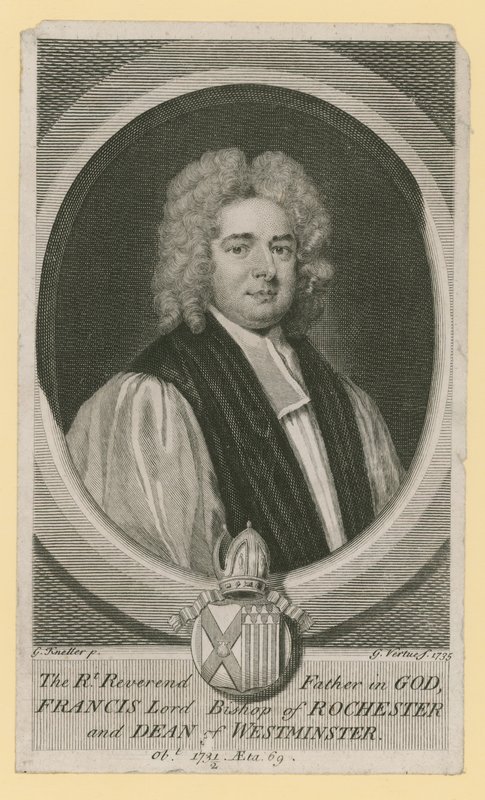 The Right Reverend Father in God, Francis Lord Bishop of Rochester and Dean of Westminster by Godfrey Kneller