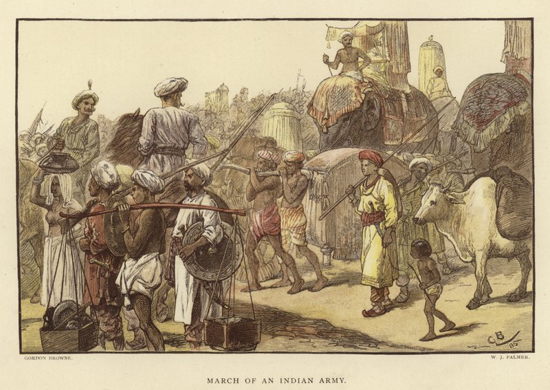 March of an Indian Army by Gordon Frederick Browne