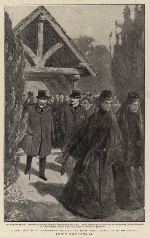 Sunday Morning at Whippingham Church, the Royal Party Leaving After the Service by Gordon Frederick Browne