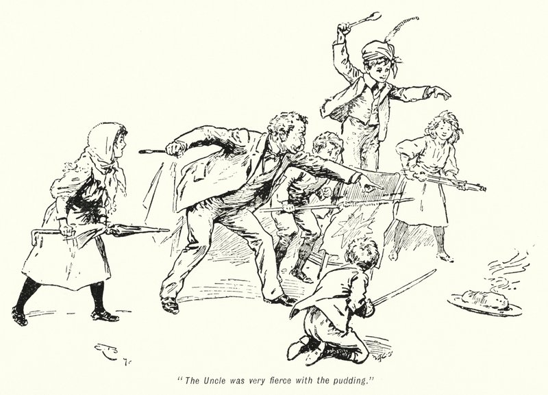 Illustration for The Story of the Treasure Seekers by E Nesbit by Gordon Frederick Browne