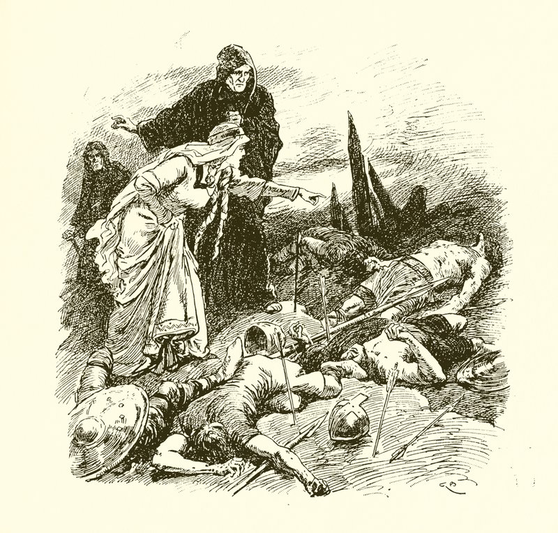Queen Edith Finding the Body of Harold After the Battle of Hastings by Gordon Frederick Browne