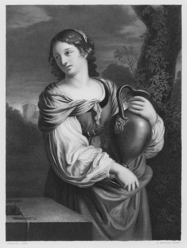 The Woman of Samaria, from the picture in the Royal Collection (engraving) by Guercino