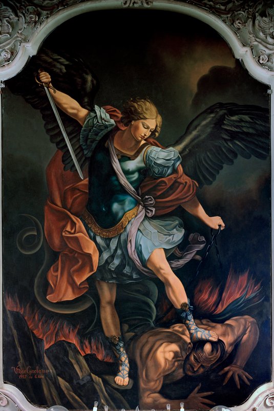 The Archangel Saint Michael Terrassing the Dragon by V. M. De