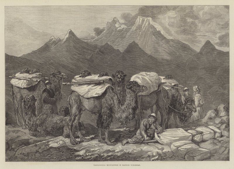 Transporting Merchandise in Eastern Turkestan by Guillaume Regamey