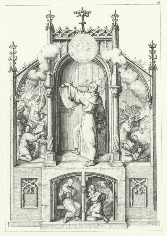 Four scenes from the life of Martin Luther by Gustav Ferdinand Leopold Konig