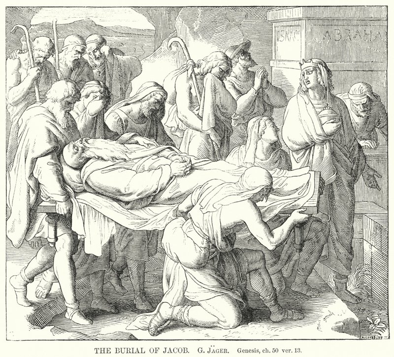 The Burial of Jacob, Genesis, ch 50, ver 13 by Gustav Jager