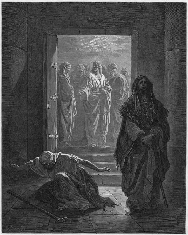 The Pharisee and the Publican by Gustave Dore