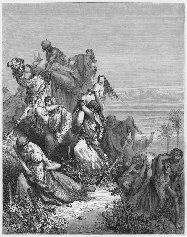 The Children of Benjamin Carrying Off the Virgins of Jabesh-Gilead by Gustave Dore