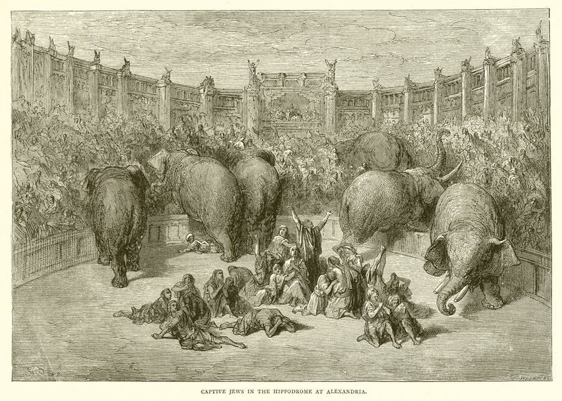 Captive Jews in the Hippodrome at Alexandria by Gustave Dore