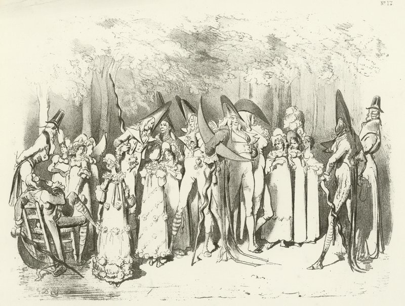 Fashions Under The Directory 1798. The Incroyables by Gustave Dore