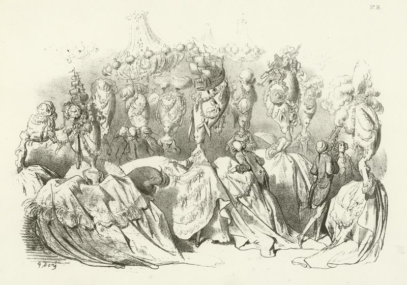 Head Dresses in the Reign of Louis XVI by Gustave Dore