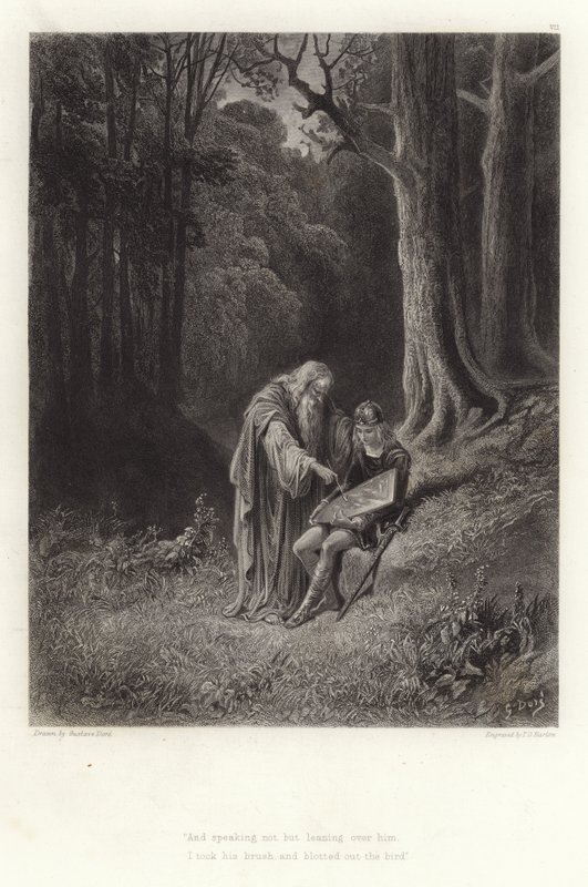 Illustration for Vivien by Alfred Tennyson by Gustave Dore