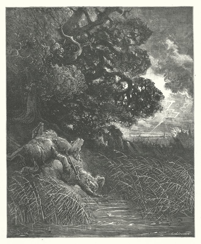 The Fables of La Fontaine: The Oak and the Reed by Gustave Dore