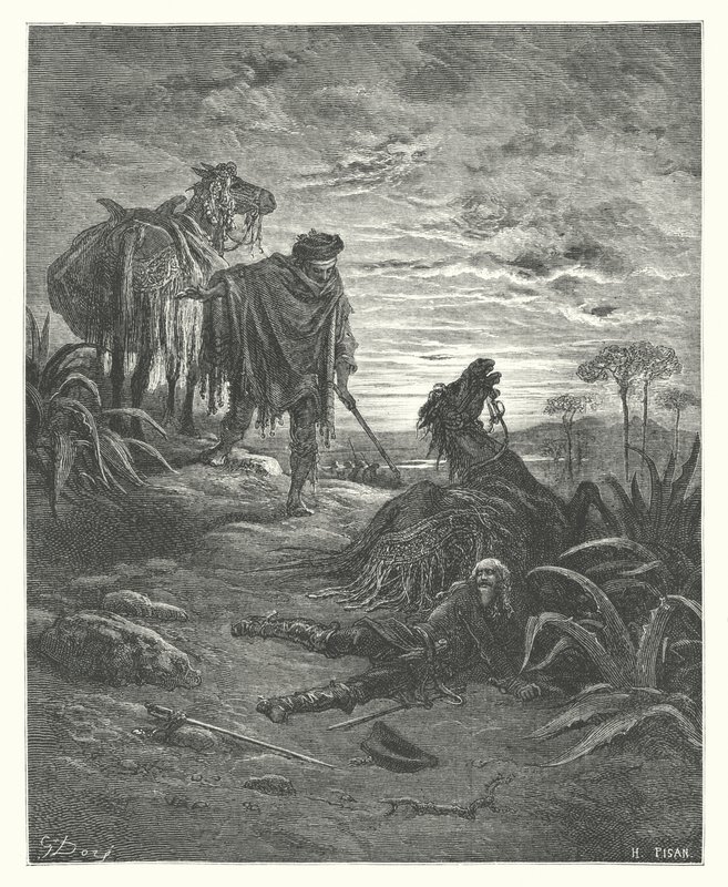 The Fables of La Fontaine: The Two Mules by Gustave Dore