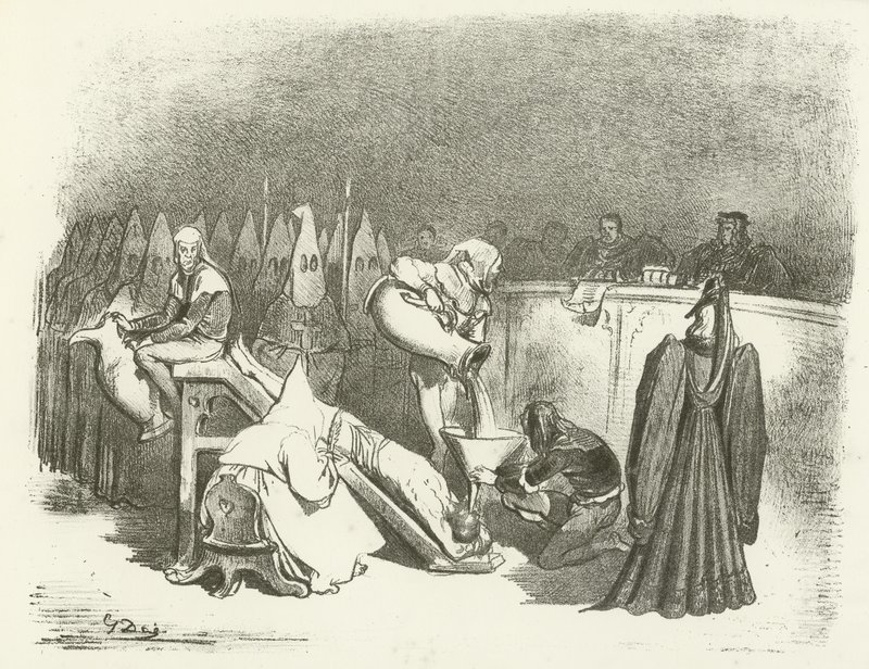 The Inquisition - Torture by Water (engraving) by Gustave Dore
