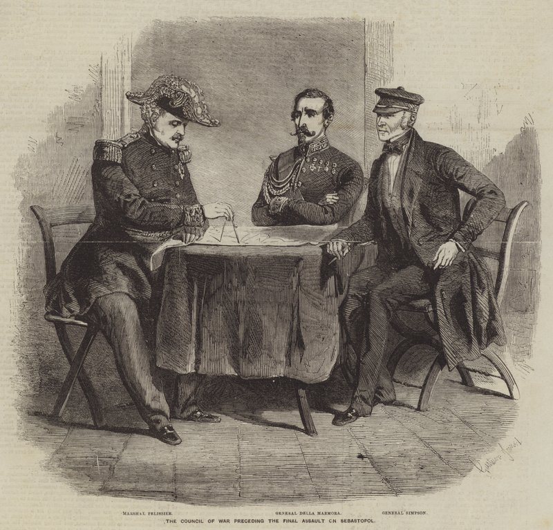 The Council of War preceding the Final Assault on Sebastopol by Gustave Janet