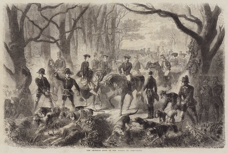The Imperial Hunt in the Forest of Compiegne by Gustave Janet
