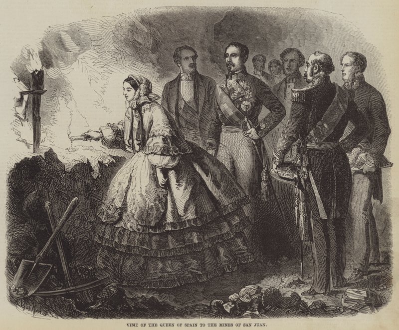 Visit of the Queen of Spain to the Mines of San Juan by Gustave Janet