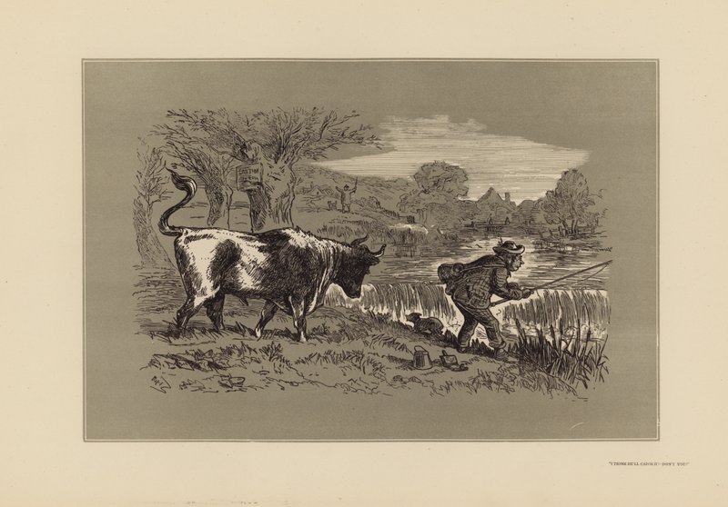 Angling Sketches, No 1, Look Behind by Hablot Knight (1815 92) Browne