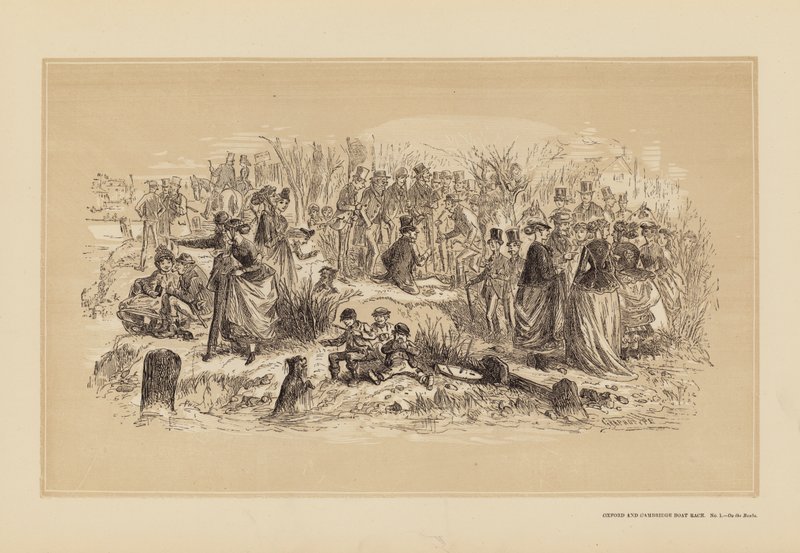 Oxford and Cambridge Boat Race, No 1, On the Banks by Hablot Knight (1815 92) Browne