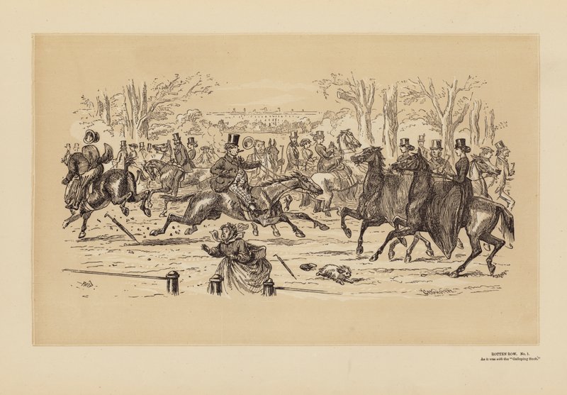Rotten Row, No 1, As it Was by Hablot Knight (1815 92) Browne