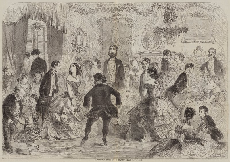 A Christmas Dance at a Country House by Hablot Knight Browne