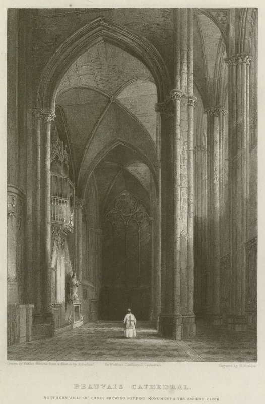 Beauvais Cathedral, Northern Aisle of Choir showing Forbin