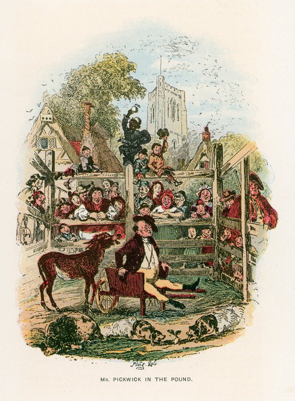 Illustration for the Pickwick Papers by Hablot Knight Browne