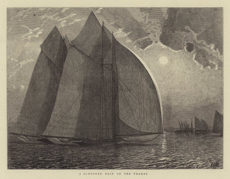 A Schooner Race on the Thames by Hamilton Macallum