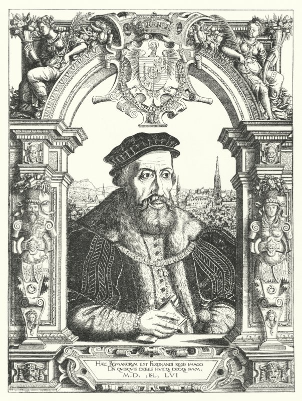 Ferdinand I, Holy Roman Emperor (engraving) by Hanns Sebald Lautensack