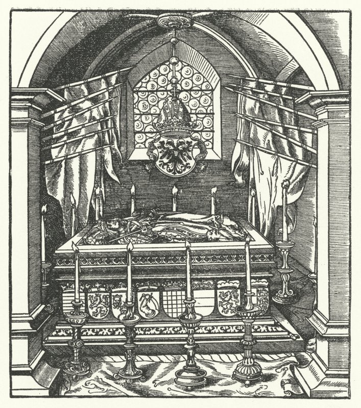 A Habsburg sarcophagus by Hans (after) Burgkmair