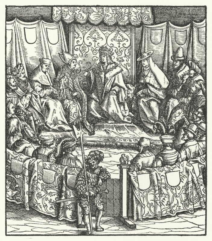 The Holy Roman Emperor Maximilian I negotiating with the Hungarians by Hans (after) Burgkmair