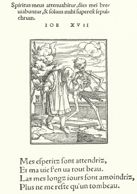 The Old Man (engraving) by Hans (after) Holbein the Younger