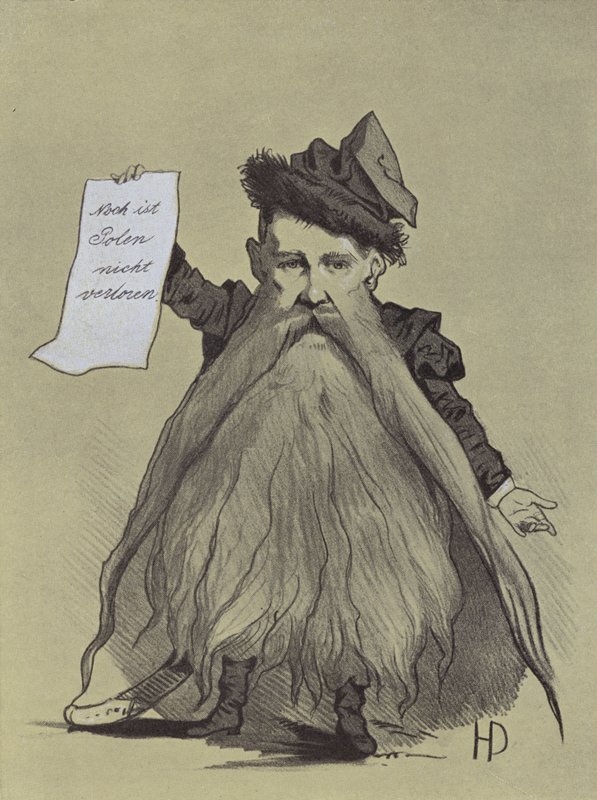 Caricature of Polish Patriot Franciszek Smolka by Hans Canon