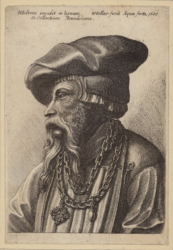 Bearded Man with Chain Necklace by Hans Holbein der Jüngere