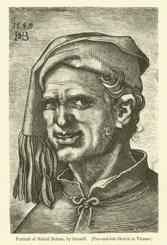 Self-Portrait of German Painter and Printmaker Sebald Beham by Hans Sebald Beham