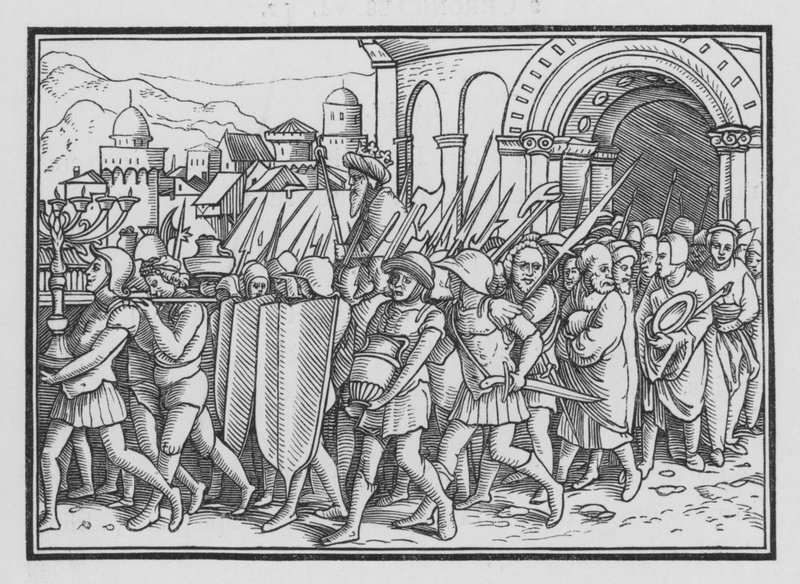 Shishak Spoils Jerusalem by Hans after Holbein the Younger