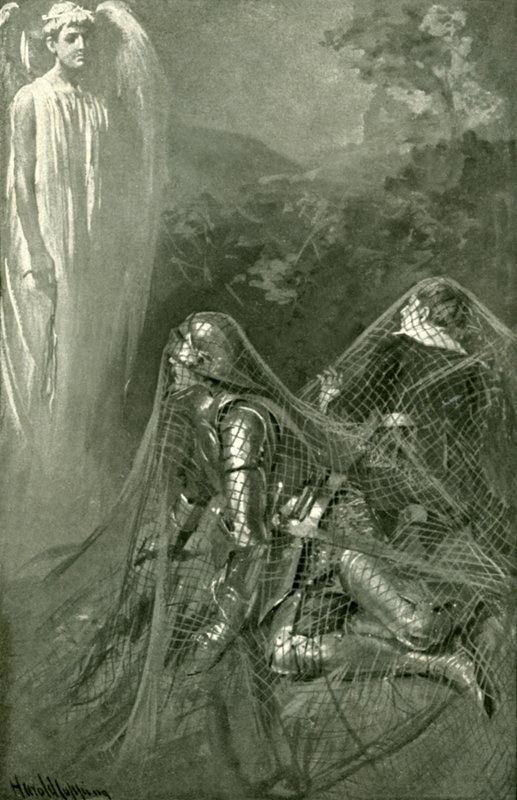 Entangled in the Net by Harold Copping