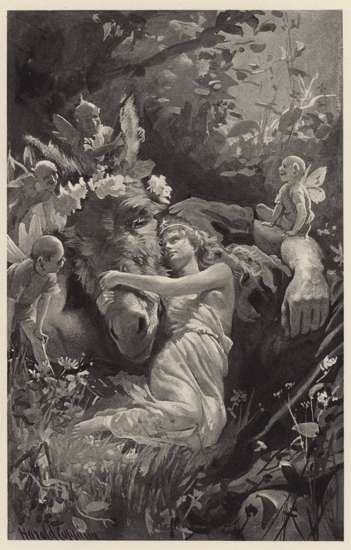 Sleep, then, said the Queen, And I will wind you in my arms, oh, how I love you! how I dote upon you! by Harold Copping