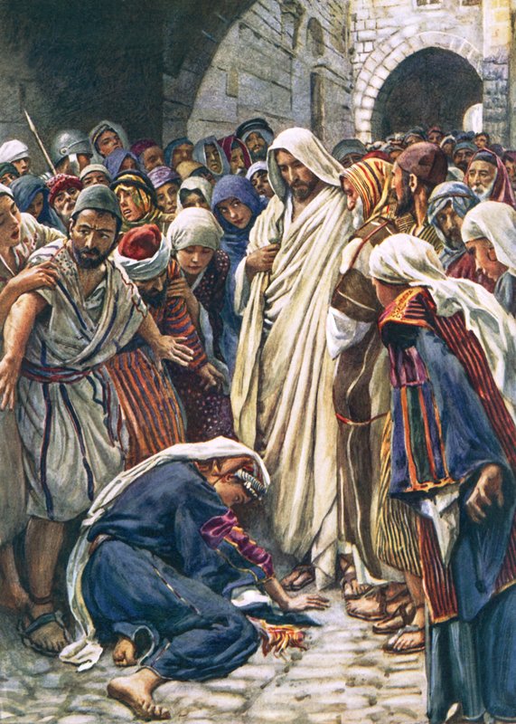 The Woman Who Touched the Hem of His Garment by Harold Copping