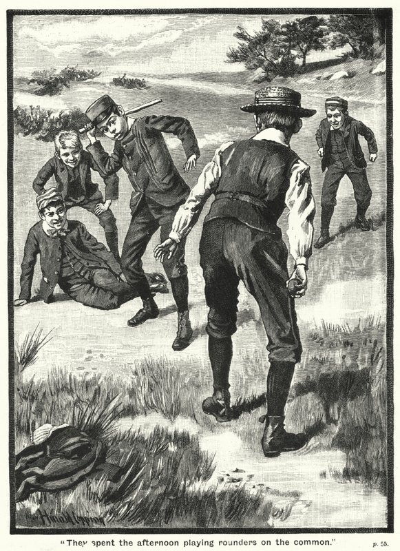 They spent the afternoon playing rounders on the common by Harold Copping