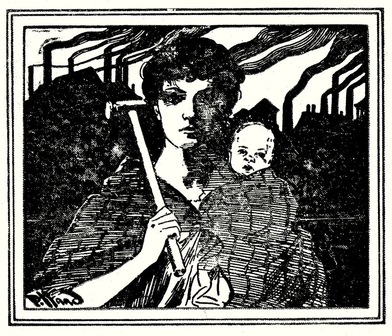 Cover Illustration for The White Slaves of England by Harold Hume Piffard