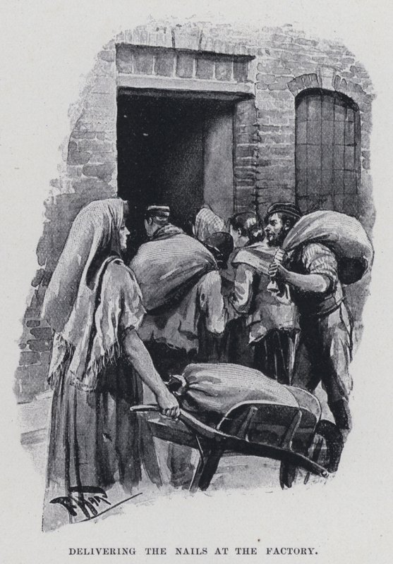 Delivering the nails at the factory by Harold Hume Piffard