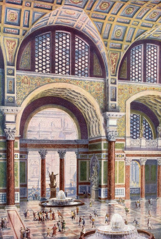Tepidarium of the Baths of Caracalla in Its Pristine Beauty by Harold Oakley