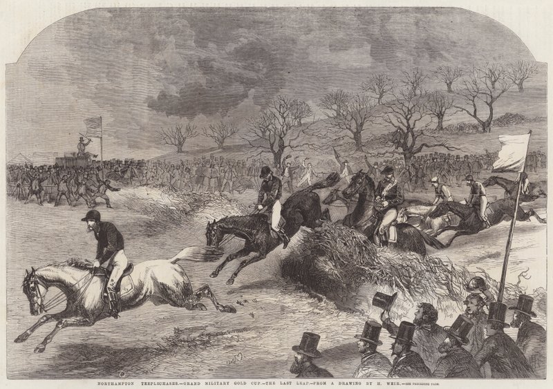 Northampton Steeplechases, Grand Military Gold Cup, the Last Leap by Harrison William Weir