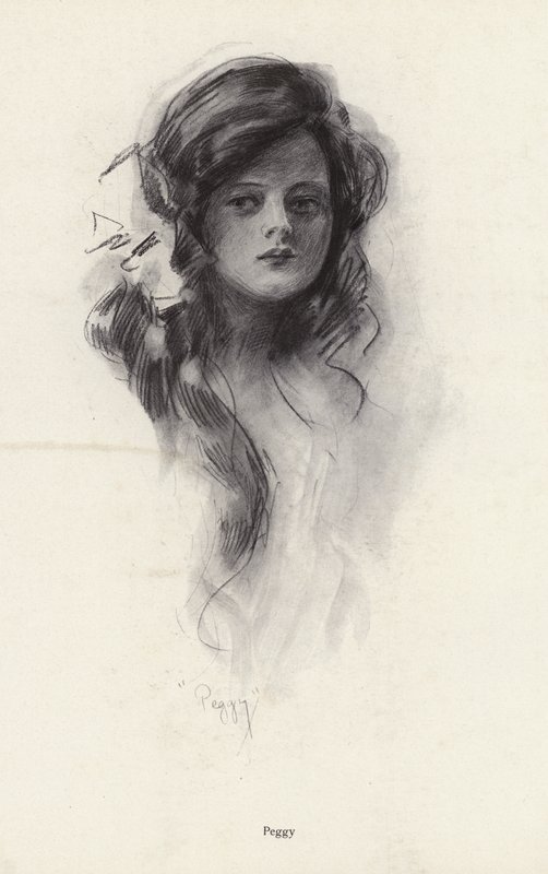 Portrait of a young girl named Peggy by Harrison Fisher