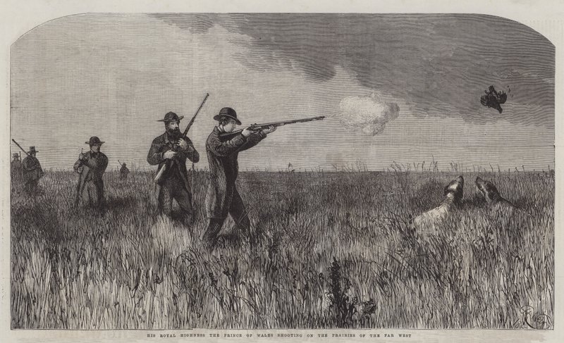 His Royal Highness the Prince of Wales Shooting on the Prairies of the Far West by Harrison William Weir