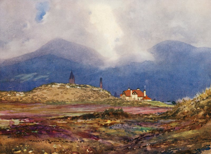 Golf Courses: Newcastle, the Ninth Carry and the Club House by Harry (1878 1950) Rountree