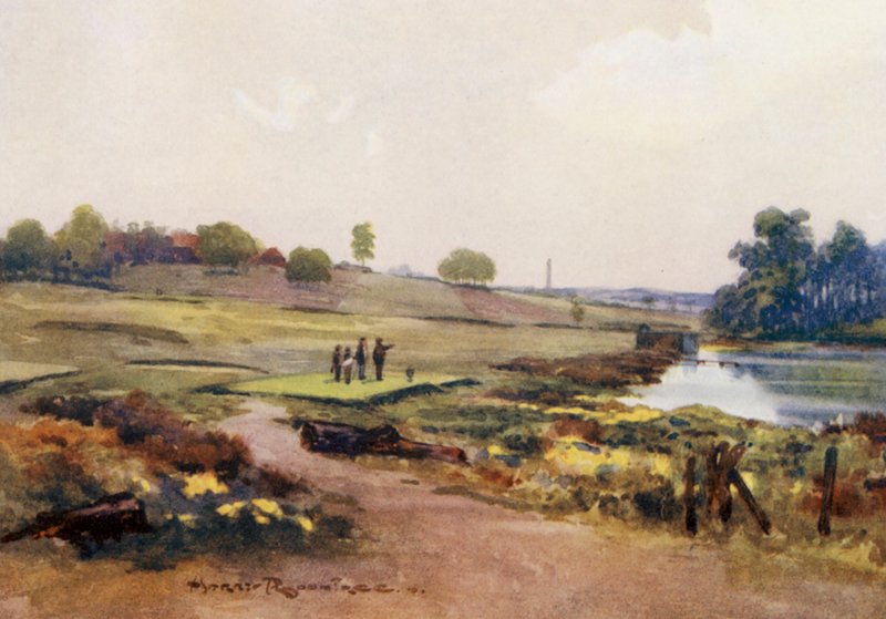 Golf Courses: Handsworth, the first tee by Harry (1878 1950) Rountree