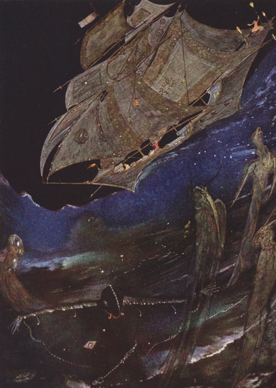 Edgar Allan Poe: MS Found in a Bottle by Harry Clarke